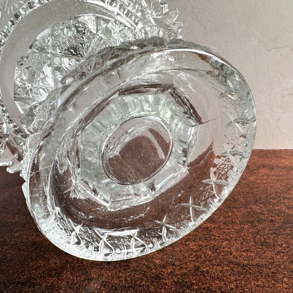 Antique Glass Pedestal Compote 7.5" - Picture 9 of 9